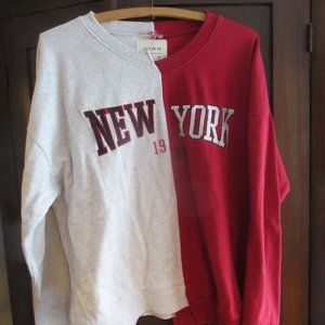 COTTON ON New York 1983 Two Tone Sweatshirt Small Used